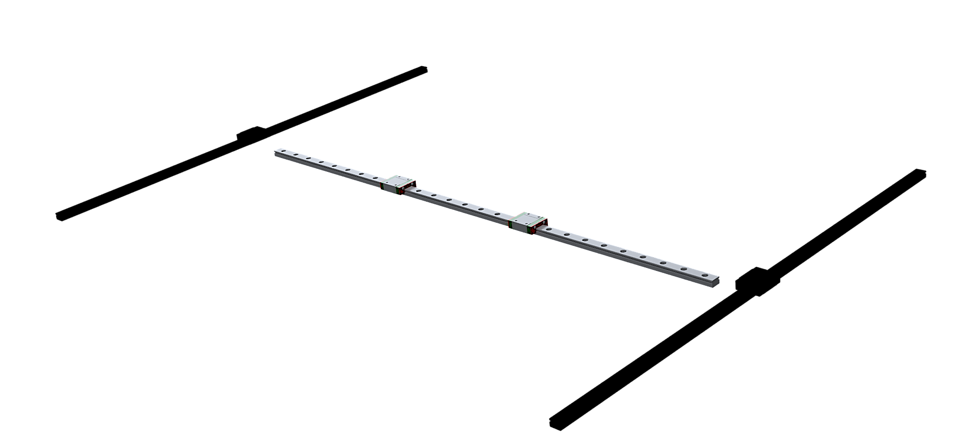 Vcore 4.1 Z1 preloaded X rail ONLY - BRS-ENGINEERING